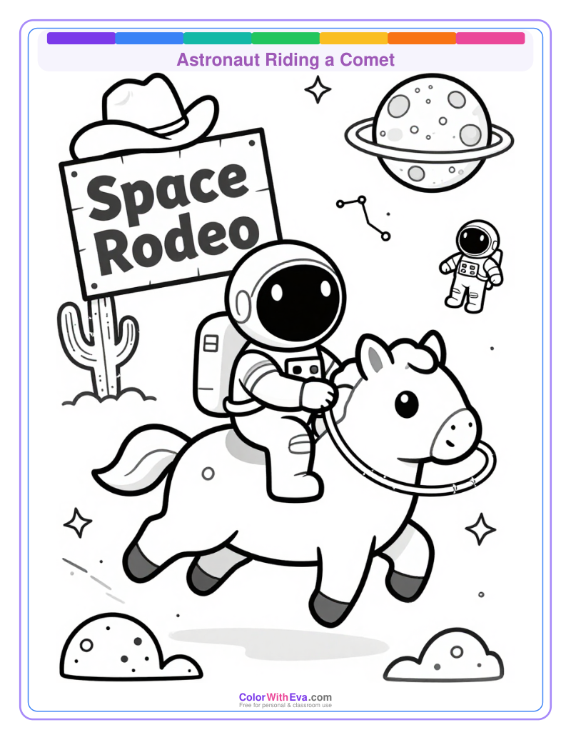 Astronaut Riding a Comet thumbnail