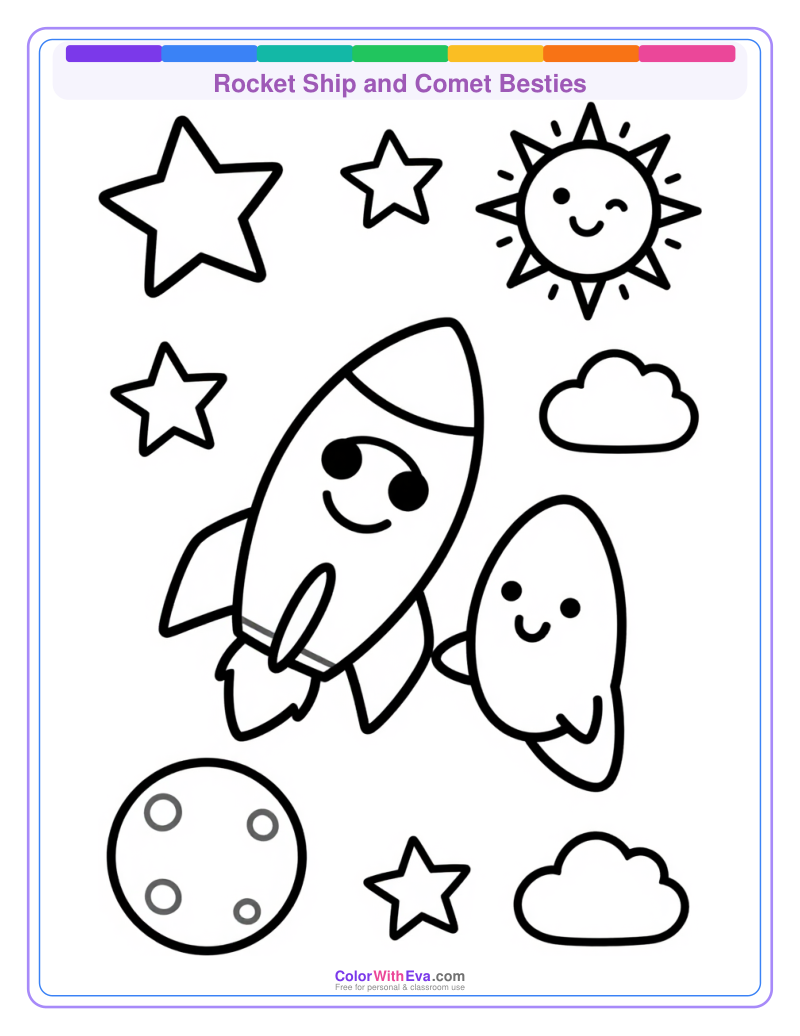 Rocket Ship and Comet Besties thumbnail
