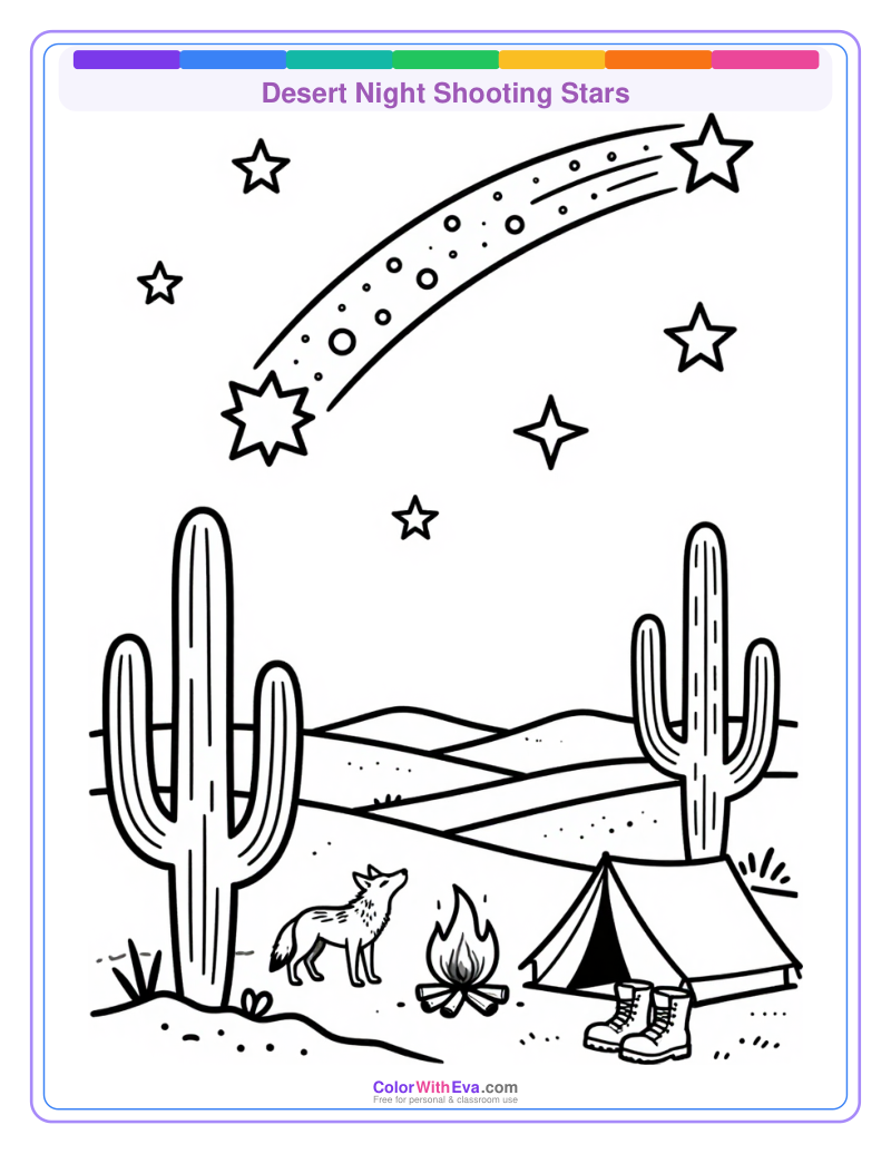 Desert Night Shooting Stars preview