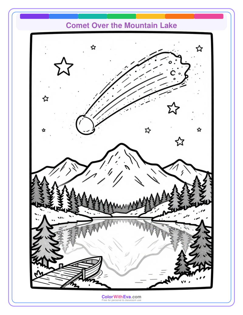 Comet Over the Mountain Lake preview
