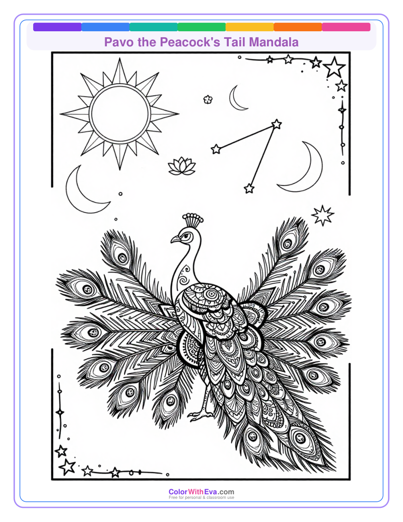 Pavo the Peacock's Tail Mandala thumbnail