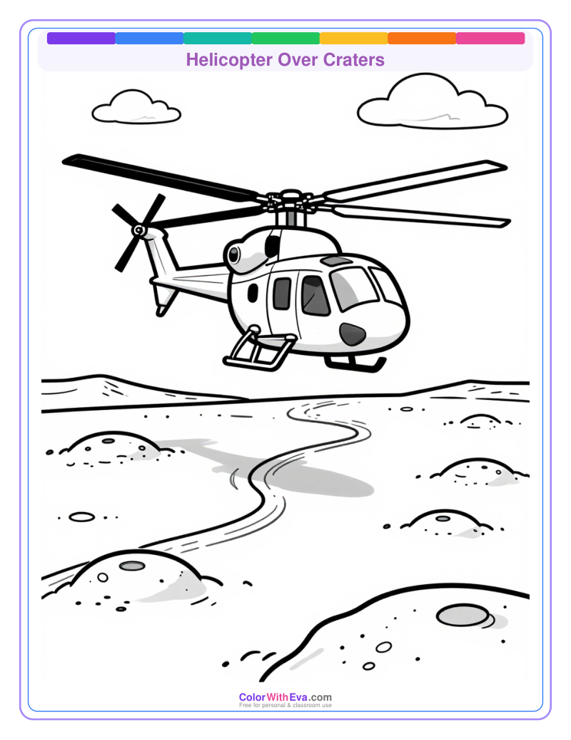 Helicopter Over Craters preview