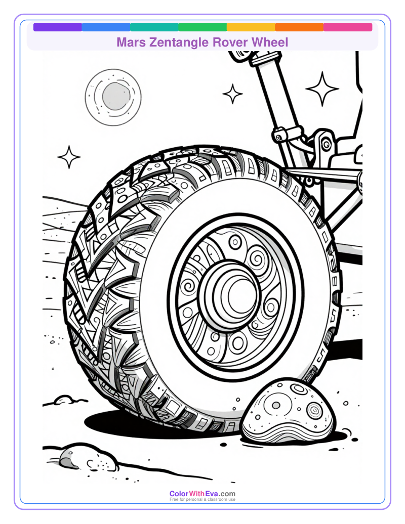 Mars Zentangle Rover Wheel thumbnail