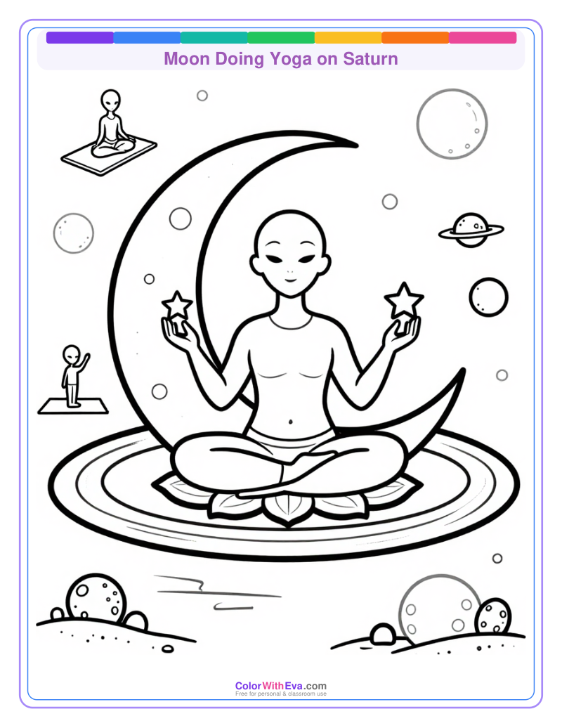 Moon Doing Yoga on Saturn thumbnail
