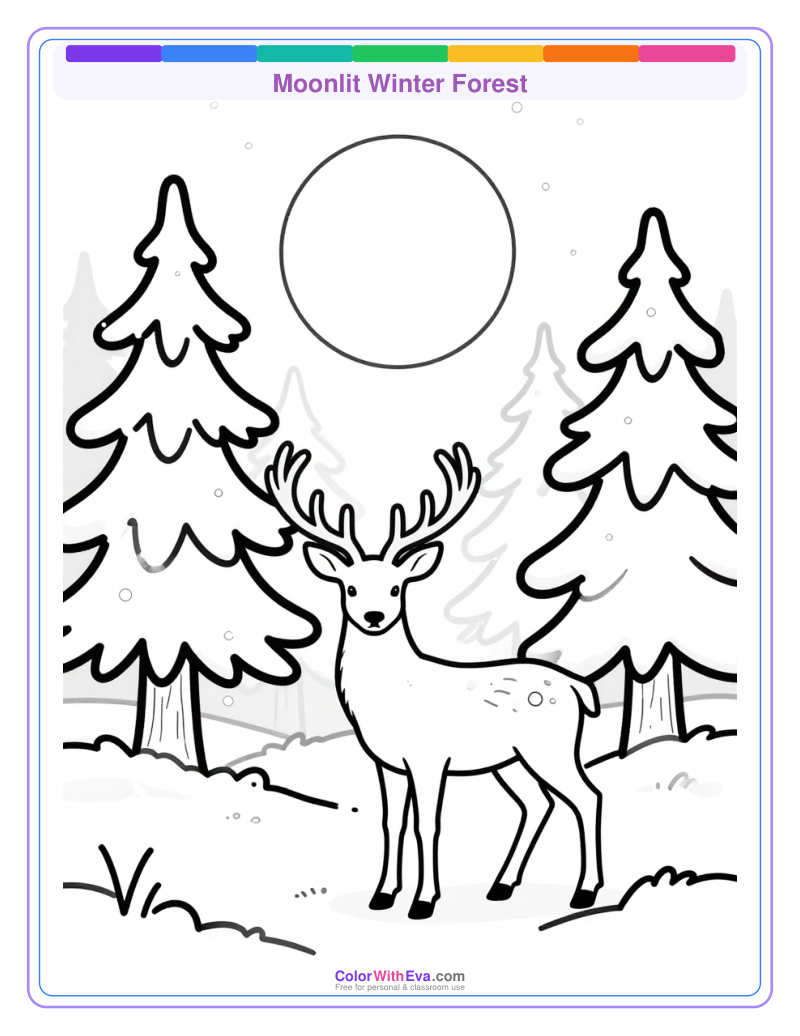 Moonlit Winter Forest preview