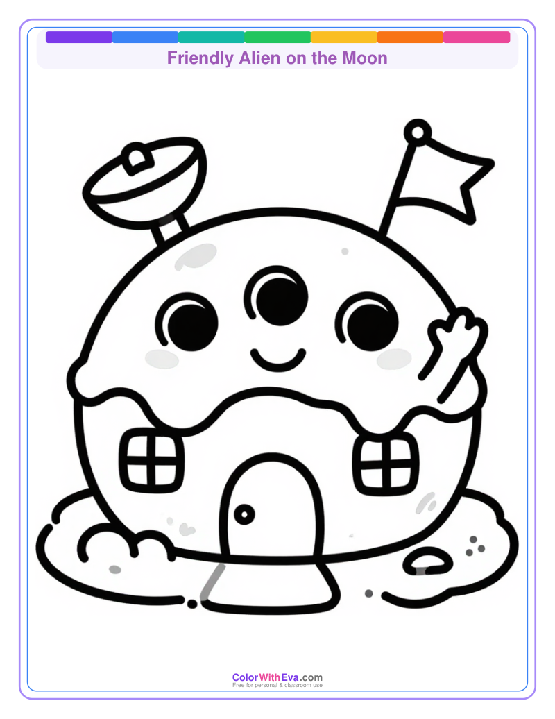 Friendly Alien on the Moon preview