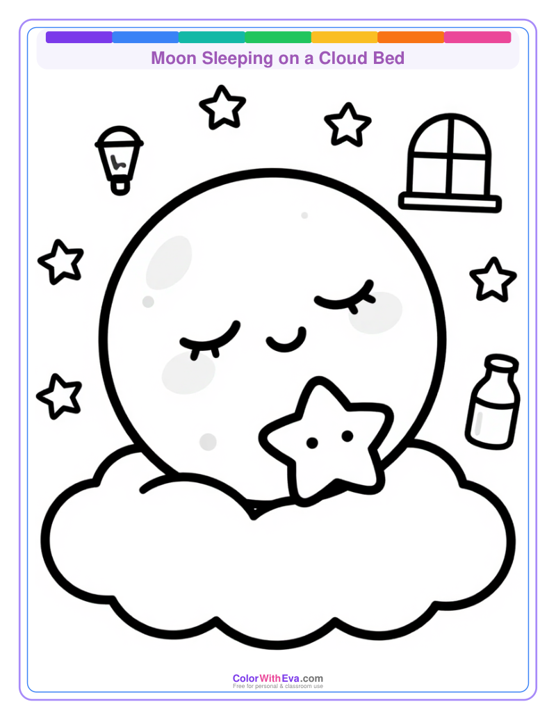 Moon Sleeping on a Cloud Bed preview