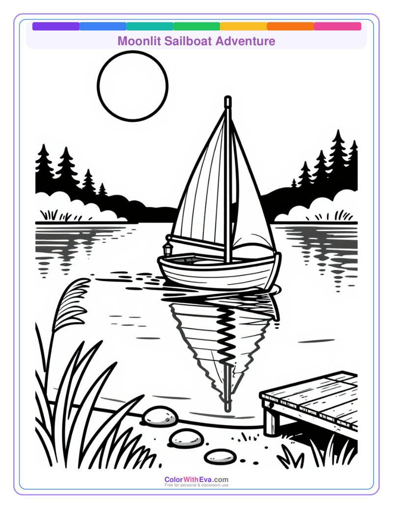 Moonlit Sailboat Adventure preview