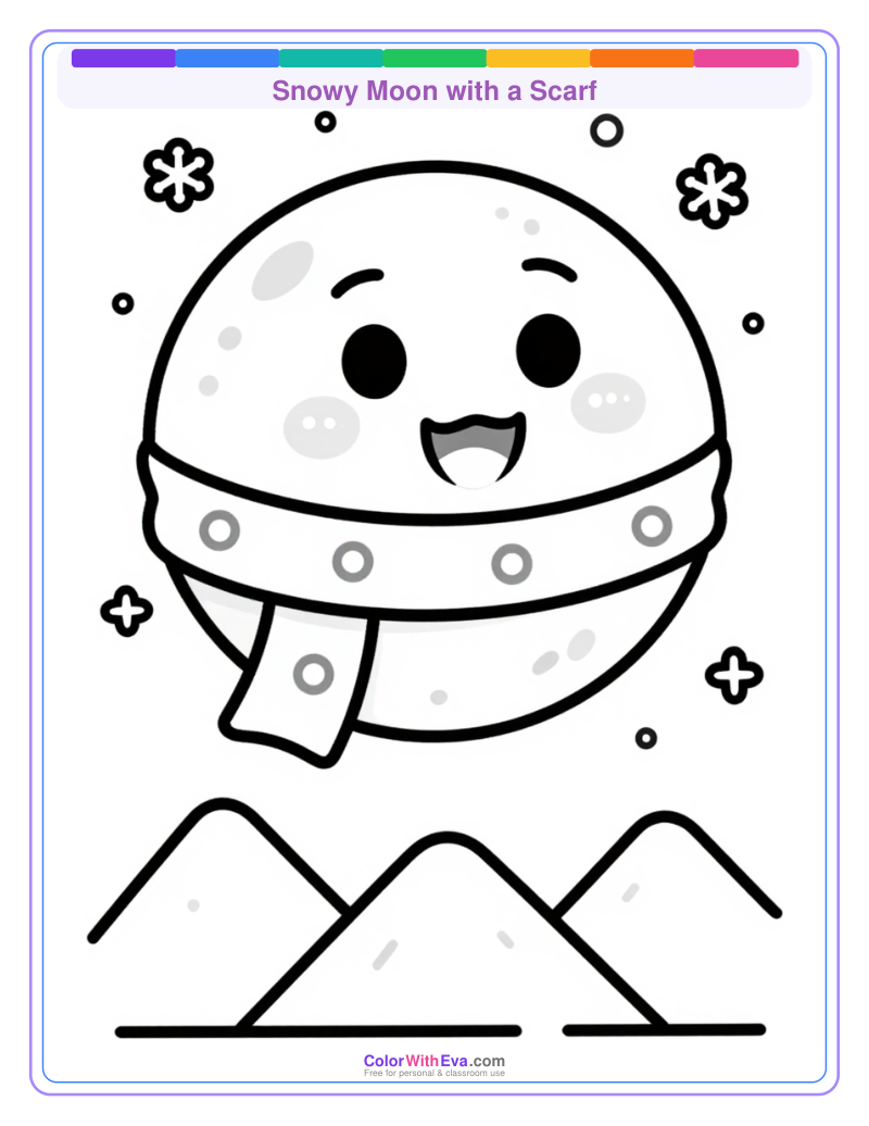 Snowy Moon with a Scarf preview