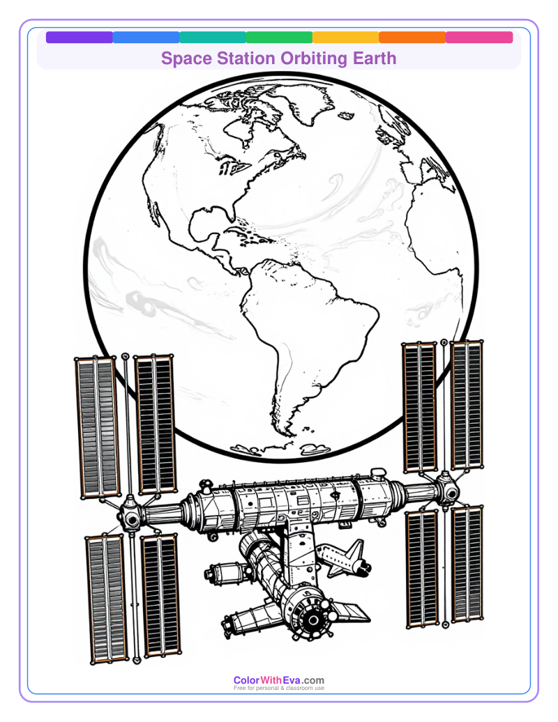 Space Station Orbiting Earth preview