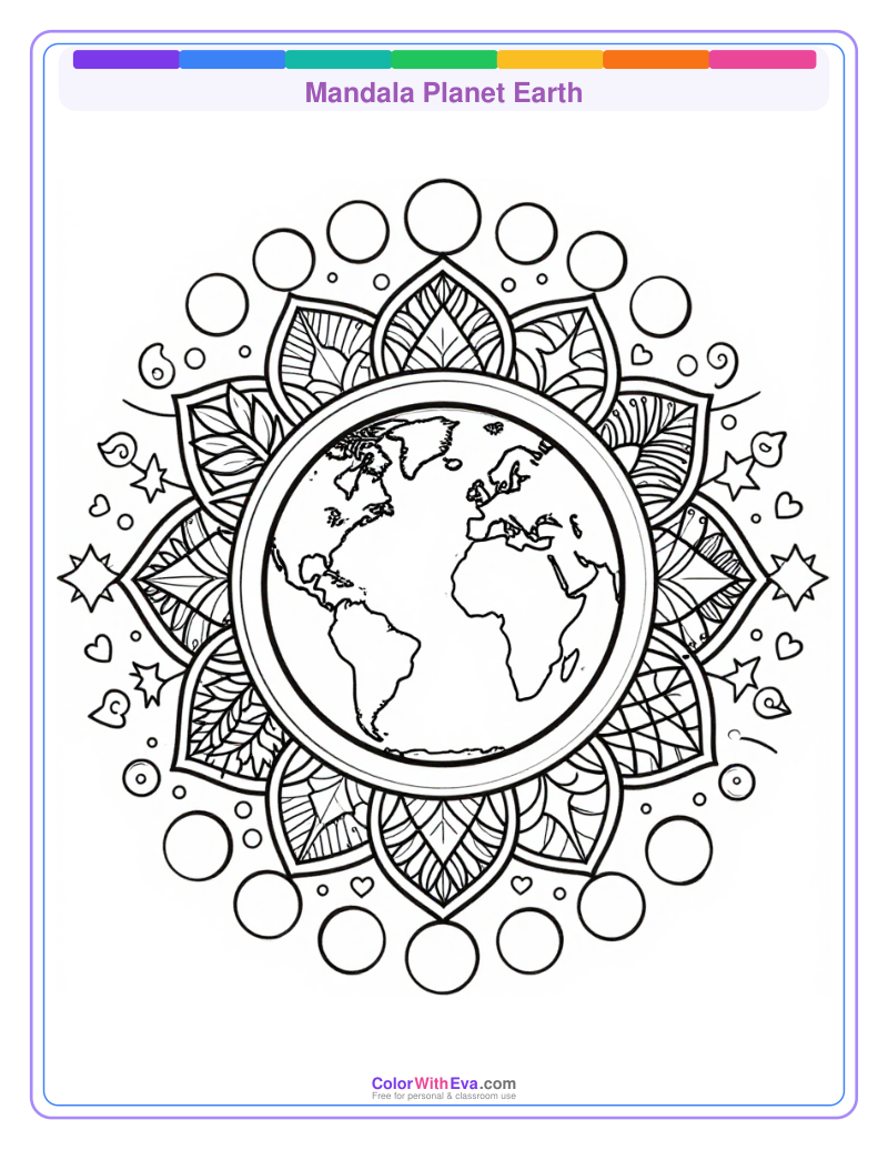 Mandala Planet Earth preview