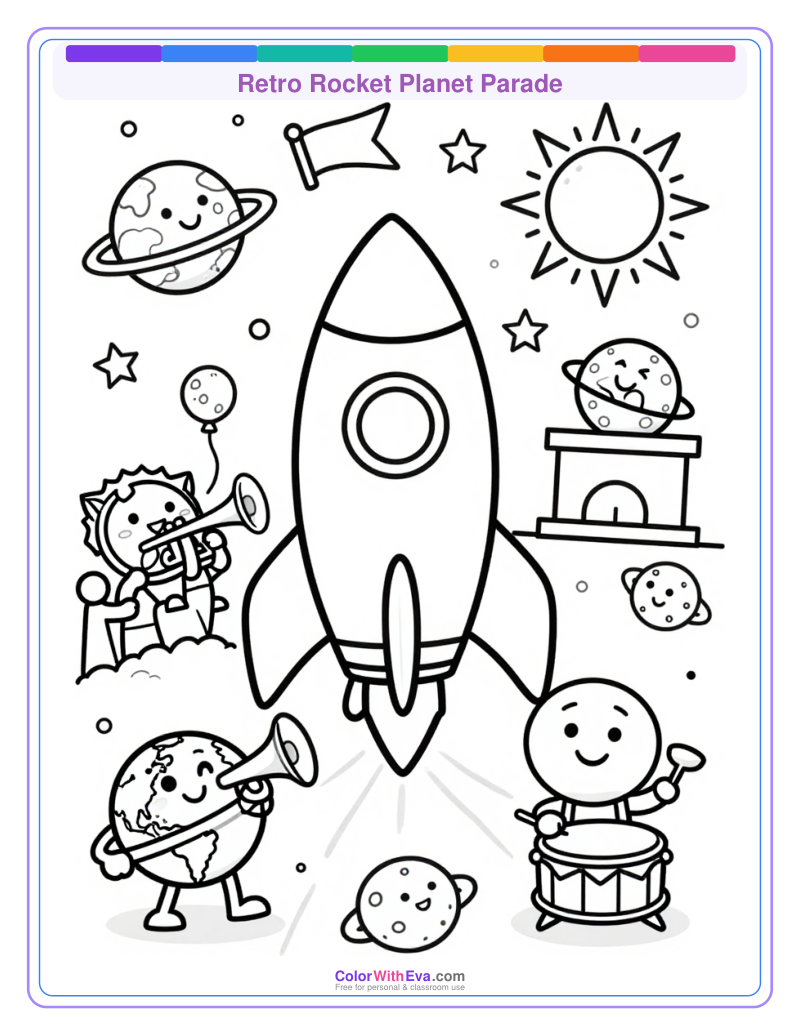 Retro Rocket Planet Parade thumbnail
