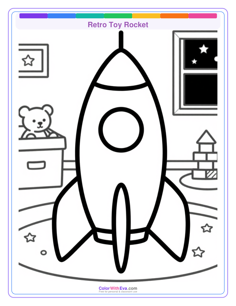 Retro Toy Rocket preview