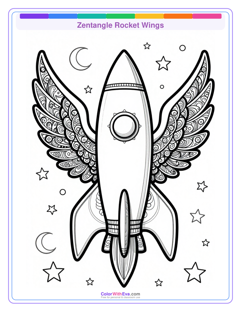 Zentangle Rocket Wings preview