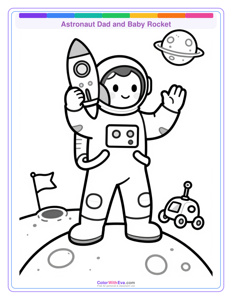 Astronaut Dad and Baby Rocket thumbnail