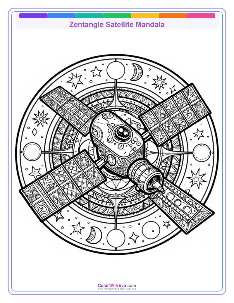 Zentangle Satellite Mandala preview