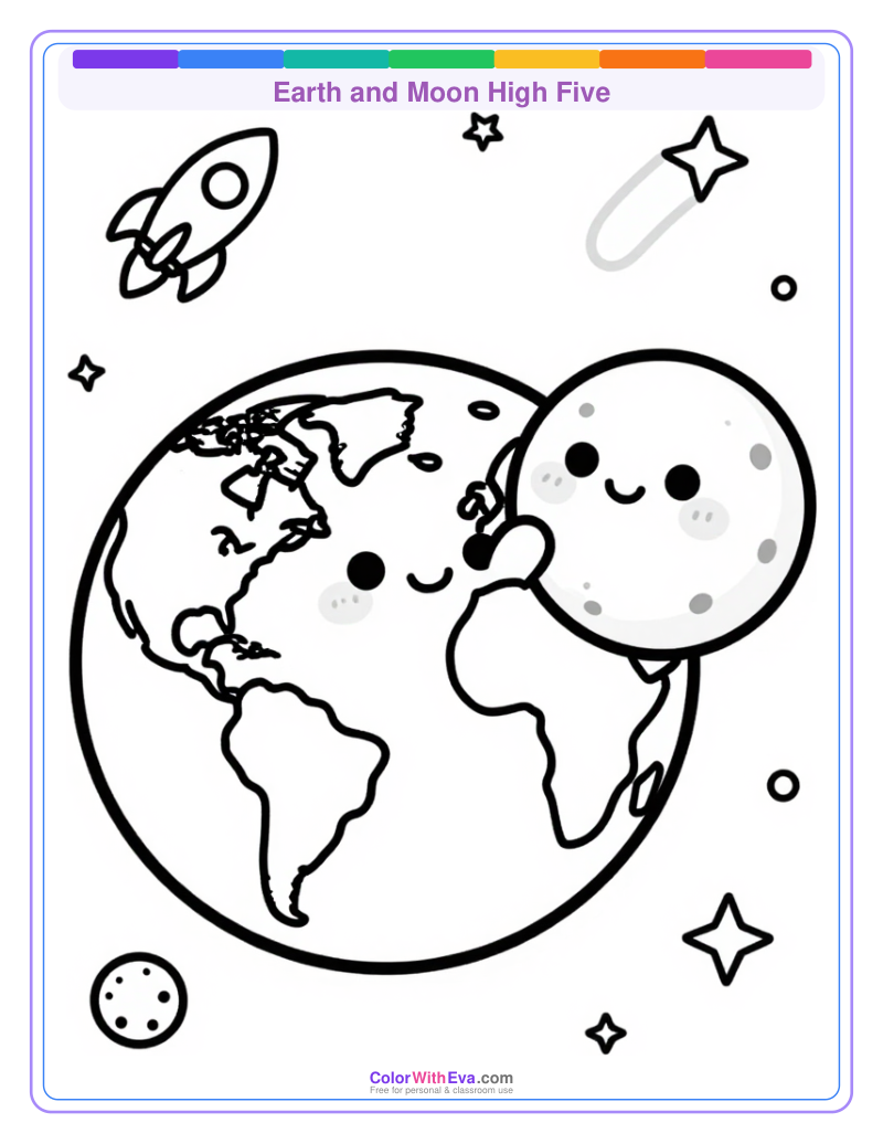 Earth and Moon High Five preview