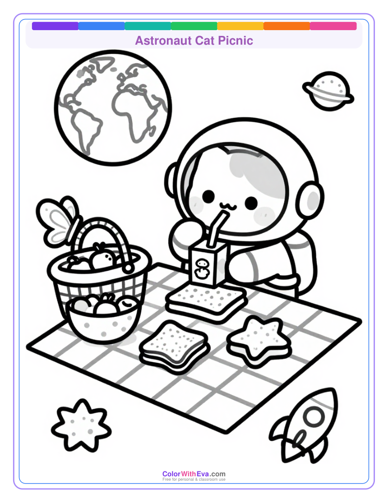 Astronaut Cat Picnic thumbnail