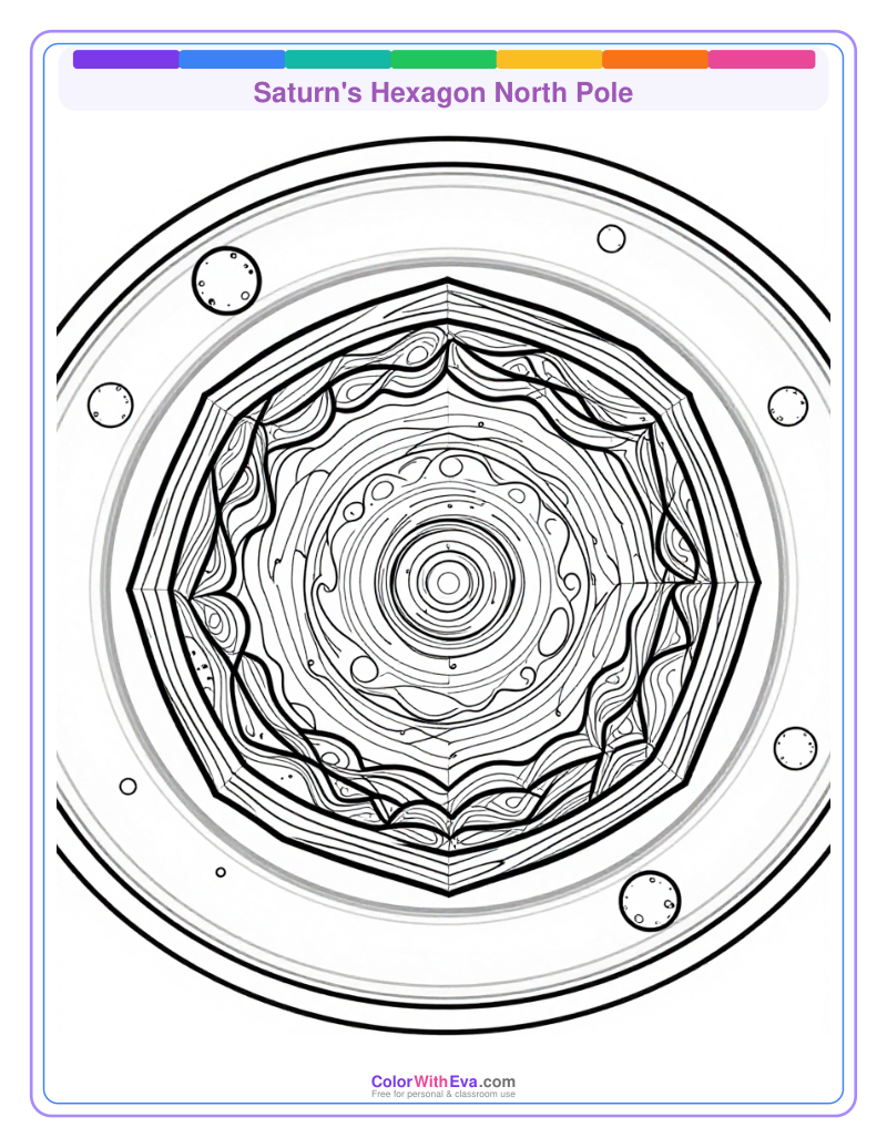 Saturn's Hexagon North Pole preview