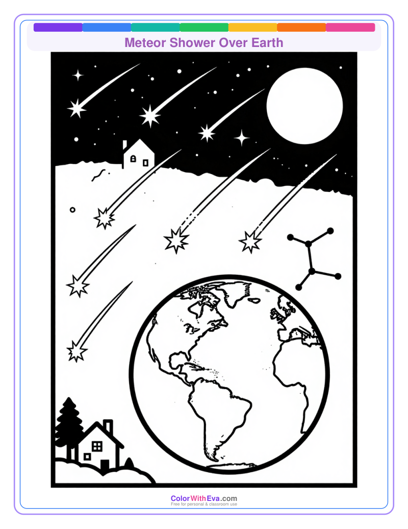 Meteor Shower Over Earth preview