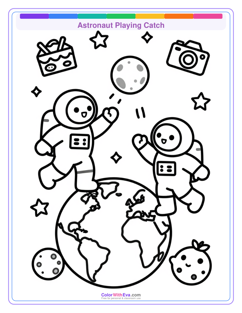 Astronaut Playing Catch preview