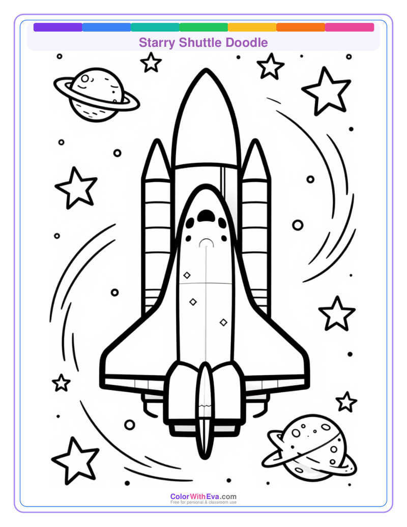 Starry Shuttle Doodle preview