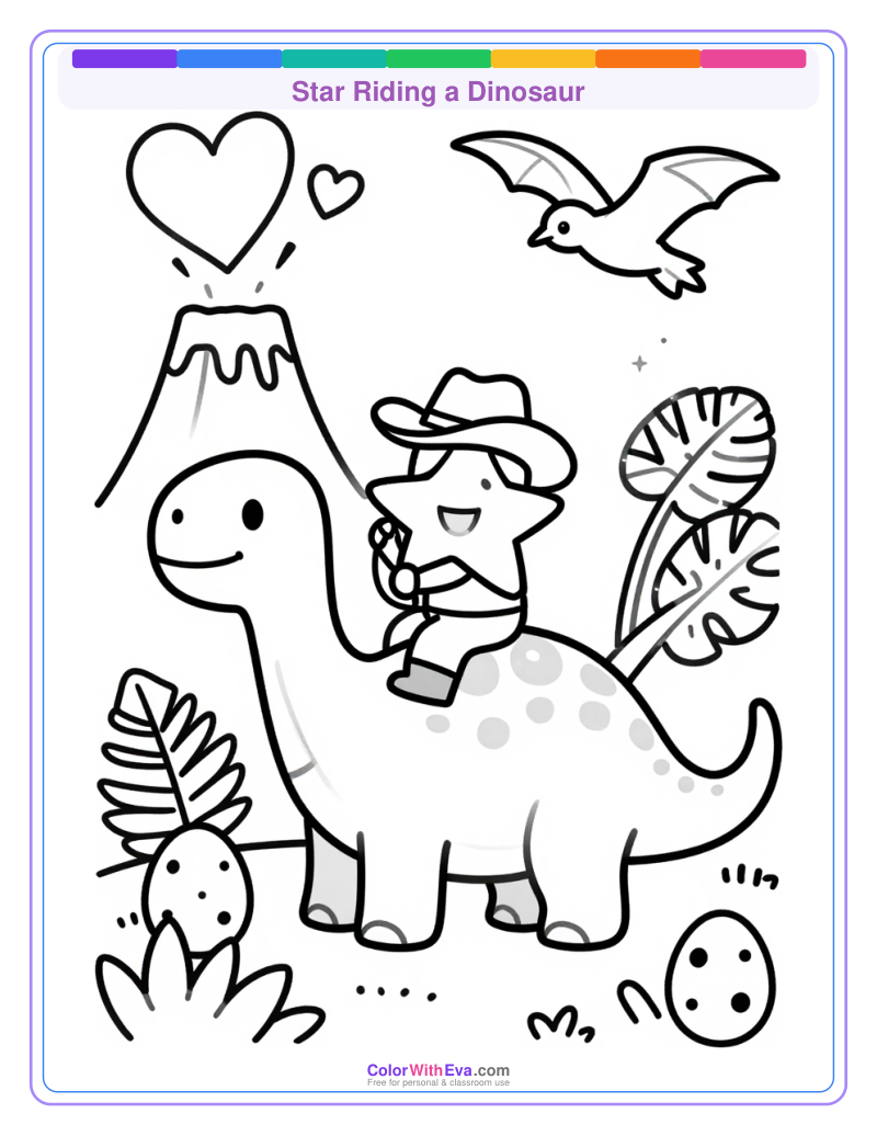 Star Riding a Dinosaur thumbnail
