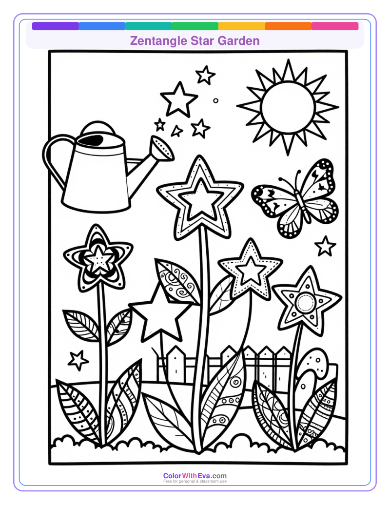 Zentangle Star Garden preview