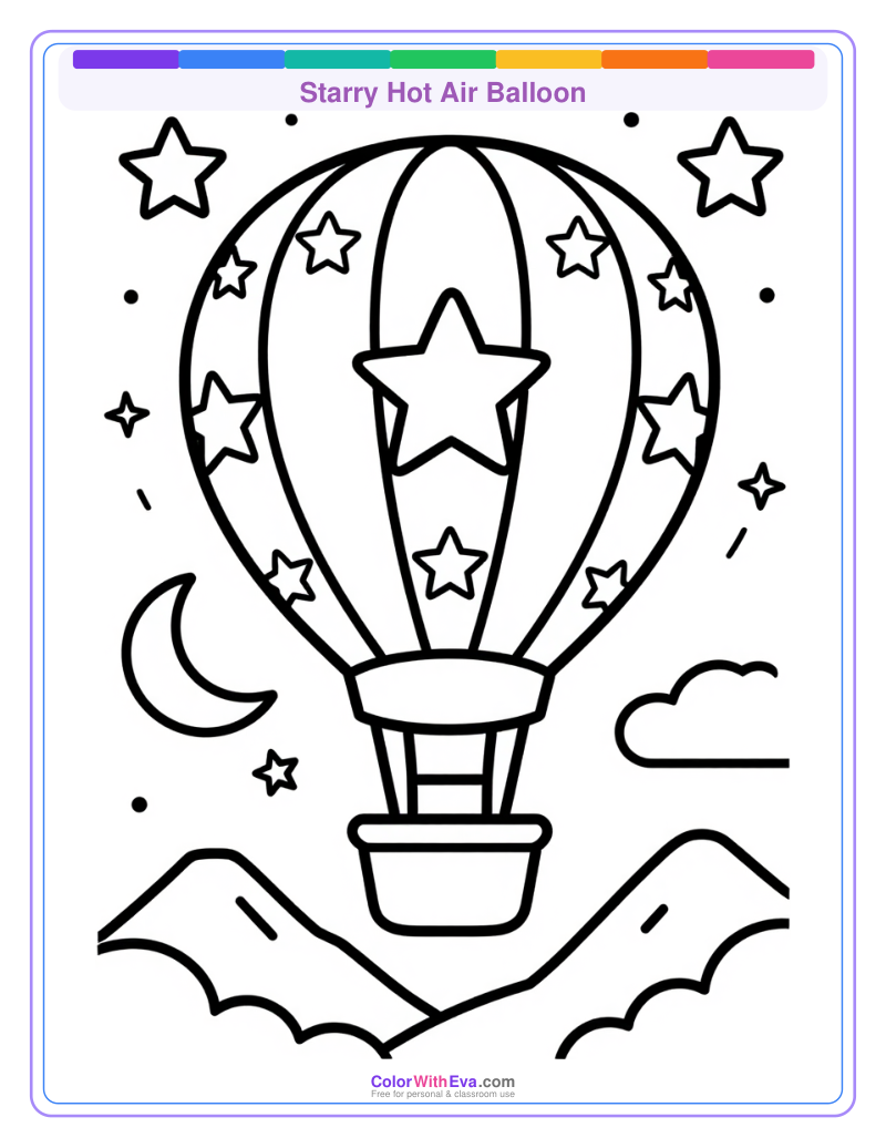Starry Hot Air Balloon preview