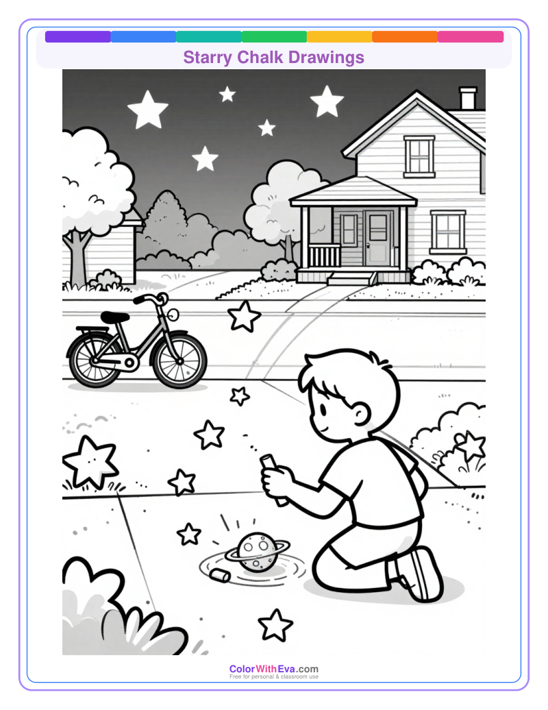 Starry Chalk Drawings preview