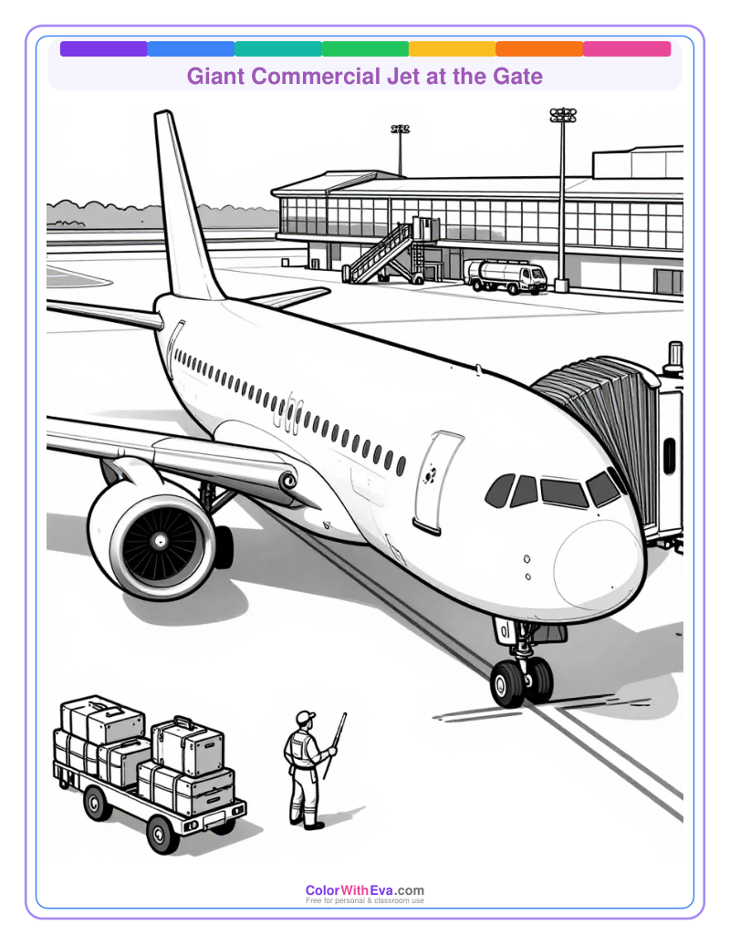 Giant Commercial Jet at the Gate preview