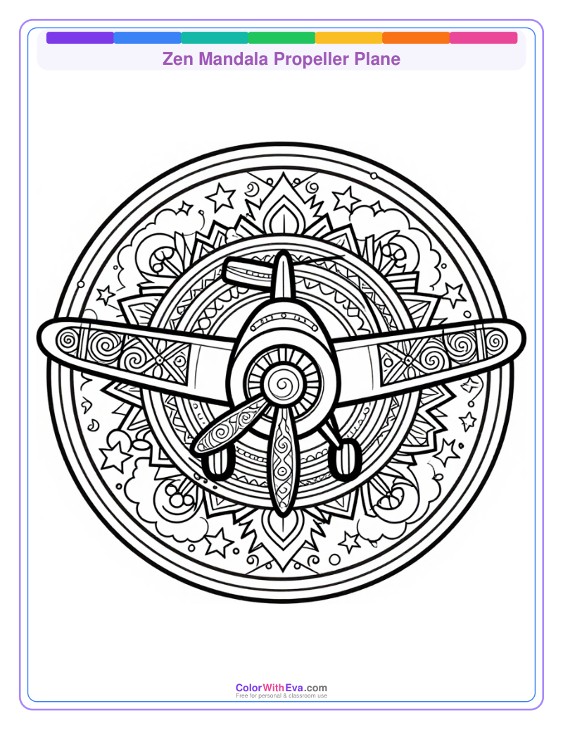 Zen Mandala Propeller Plane thumbnail