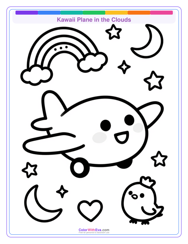 Kawaii Plane in the Clouds preview