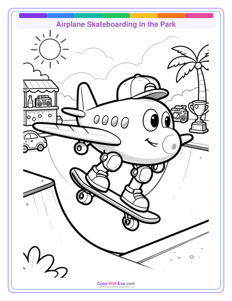 Airplane Skateboarding in the Park thumbnail