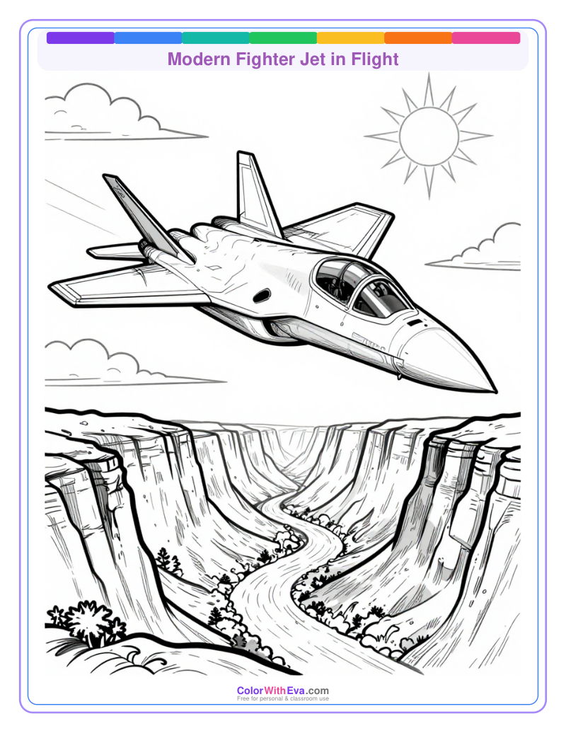 Modern Fighter Jet in Flight preview