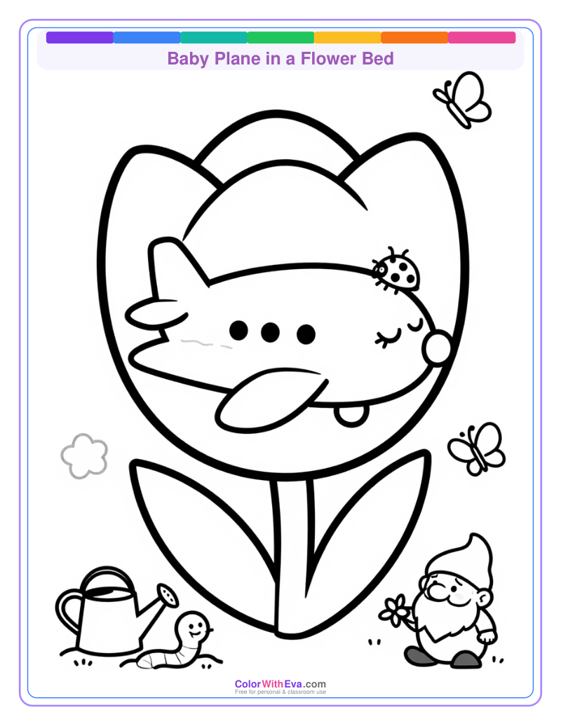 Baby Plane in a Flower Bed thumbnail