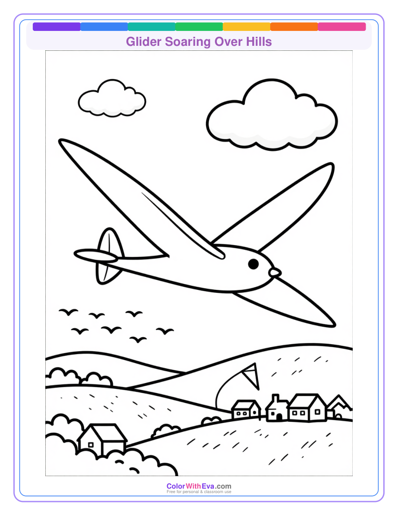 Glider Soaring Over Hills preview
