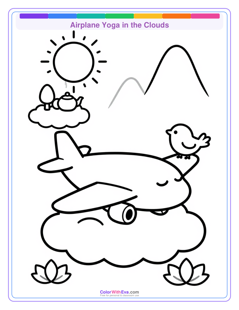 Airplane Yoga in the Clouds thumbnail