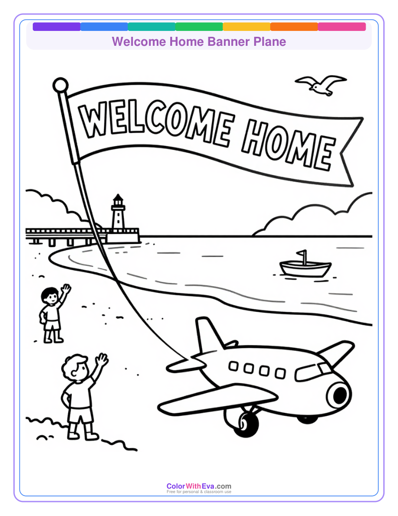 Welcome Home Banner Plane preview