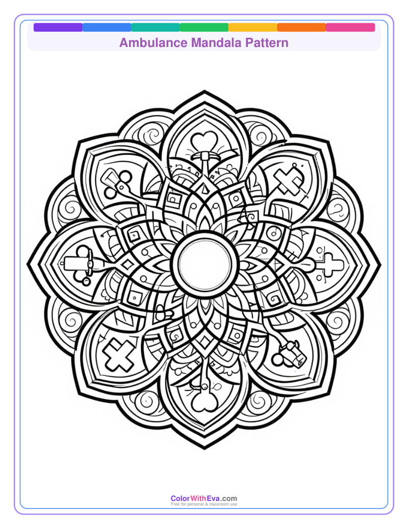 Ambulance Mandala Pattern thumbnail