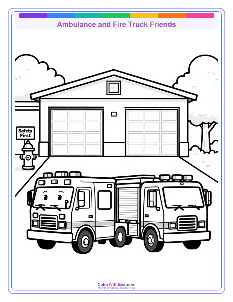 Ambulance and Fire Truck Friends preview