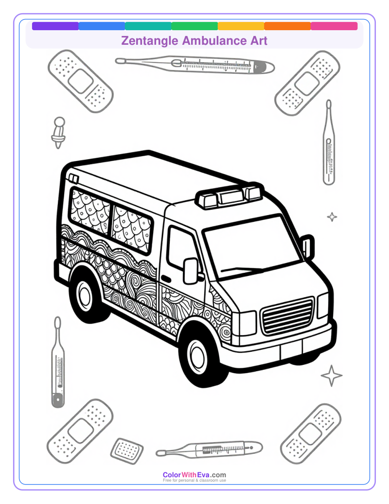 Zentangle Ambulance Art thumbnail