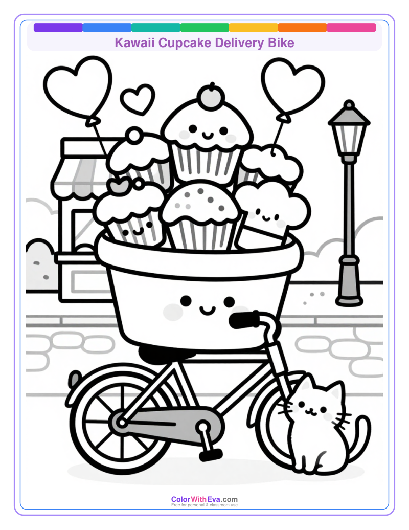 Kawaii Cupcake Delivery Bike thumbnail