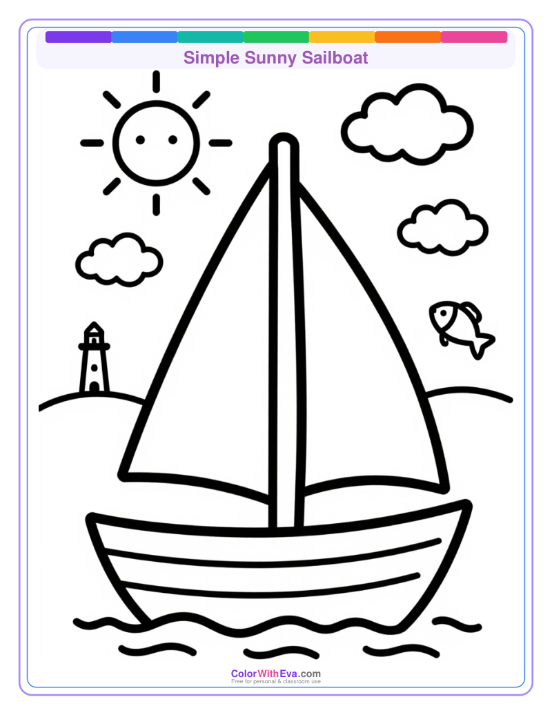 Simple Sunny Sailboat preview