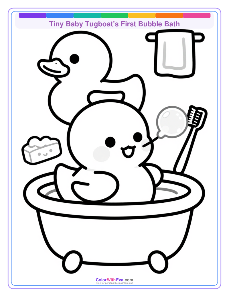 Tiny Baby Tugboat's First Bubble Bath thumbnail