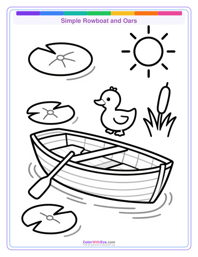 Simple Rowboat and Oars preview