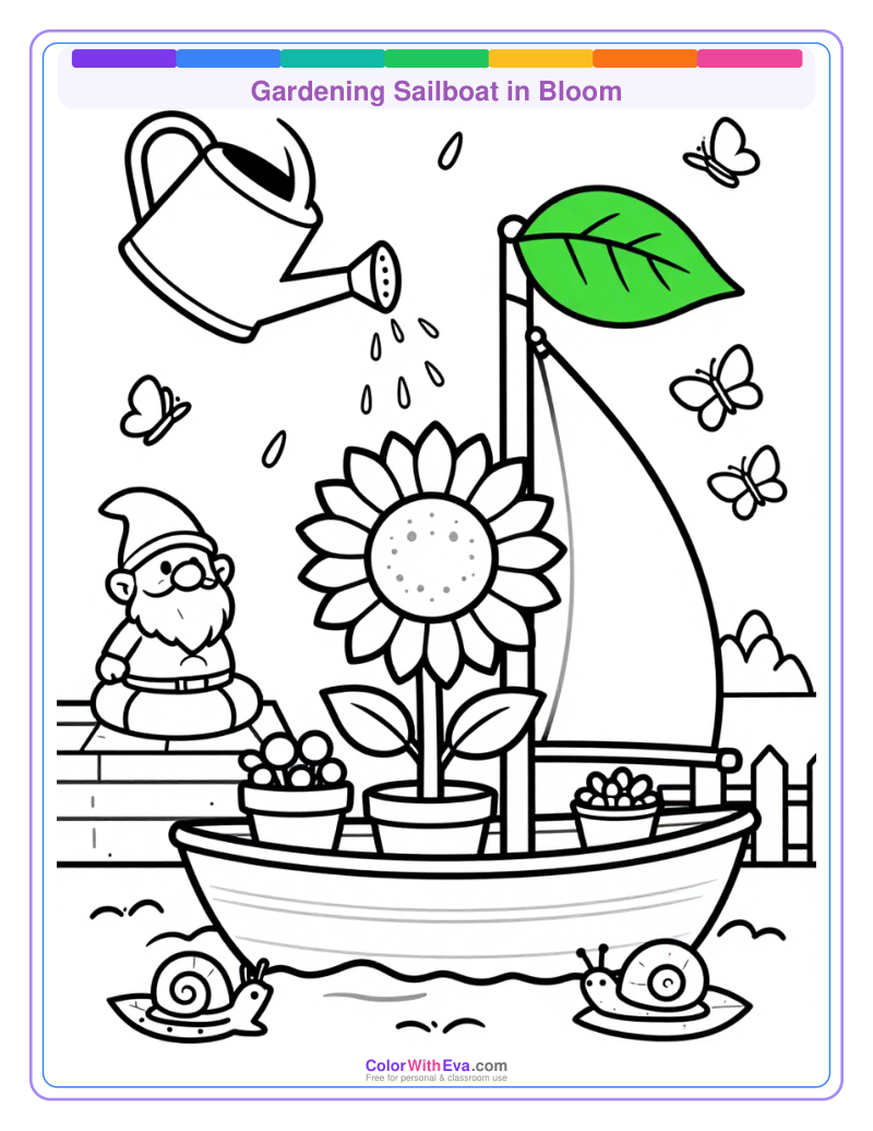 Gardening Sailboat in Bloom thumbnail