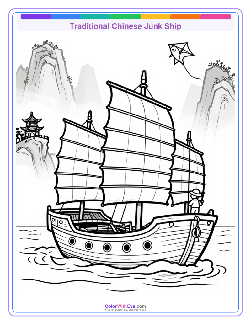 Traditional Chinese Junk Ship preview