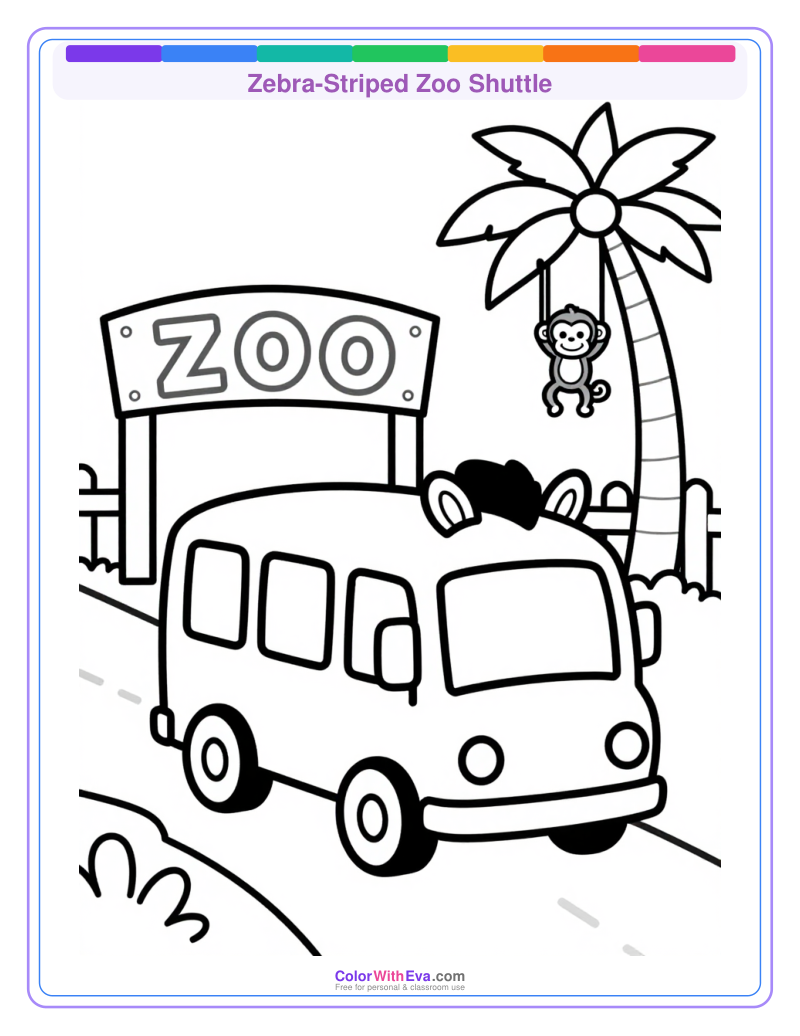 Zebra-Striped Zoo Shuttle preview