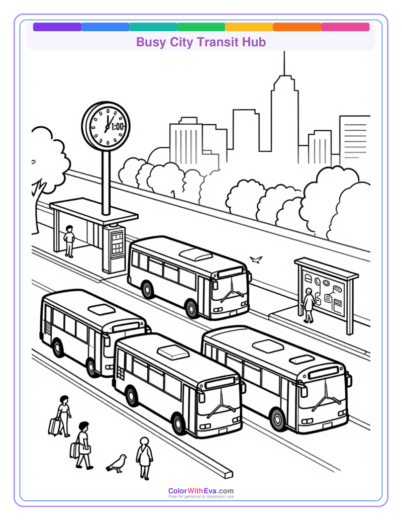 Busy City Transit Hub preview